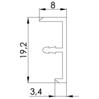 Профиль окантовочный для панелей толщиной 16 мм / TS-421
